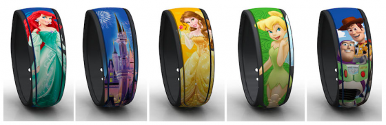 Novas MagicBands da Disney para o começo de 2015.