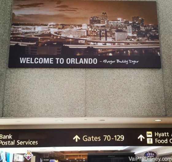 A chegada no aeroporto de Orlando. Inesquecível!