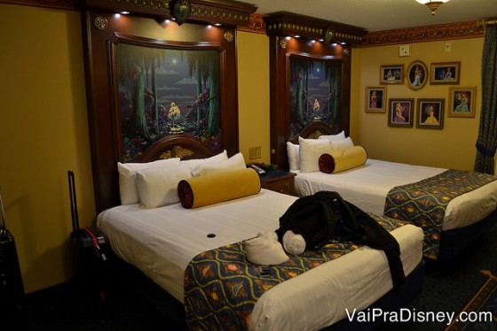 O famoso quarto real ou "quarto das princesas" do Port Orleans Riverside. Como não sentir o clima Disney em um quarto como esse? Impossível!