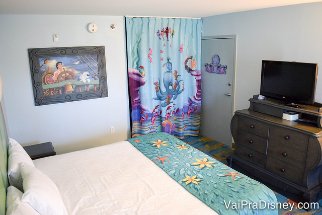 O quarto da Ariel, no Art of Animation, não entra nas promoções da Disney normalmente.