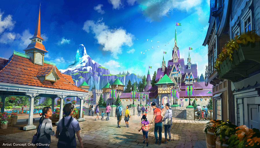Conceito de Arendelle na área de Frozen que fará parte da expansão do Tokyo DisneySea 