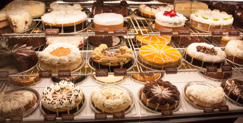 Algumas das opções de Cheesecakes. Hummmmm