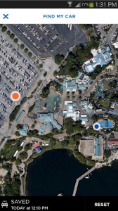 Foto da tela no applicativo dos parques Sea World em Orlando mostrando o mapa do parque - Apps essenciais.