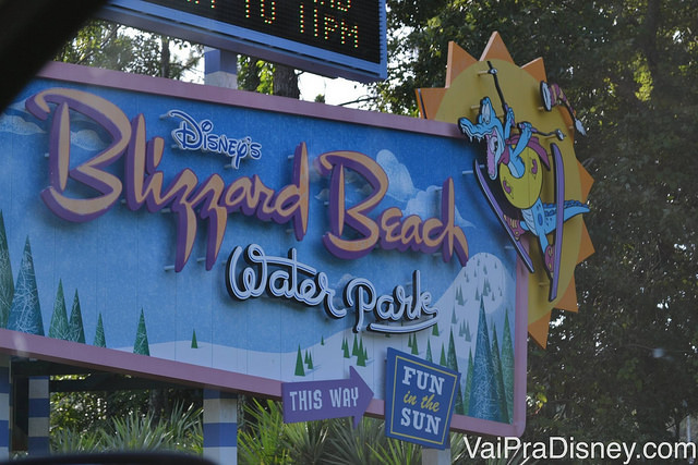 Entrada do Blizzard Beach, meu parque aquático favorito em Orlando