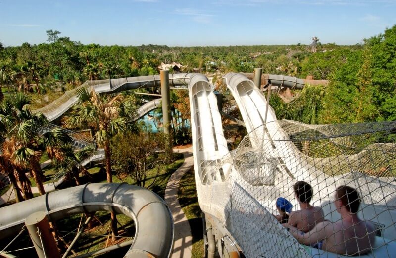 Crush 'n' Gusher, a montanha russa aquática do Typhoon Lagoon