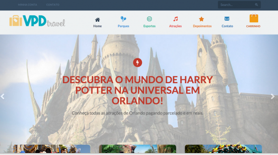 A carinha do nosso site de vendas, o VPD Travel. :)  