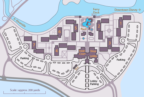 Mapa do Port Orleans French Quarter