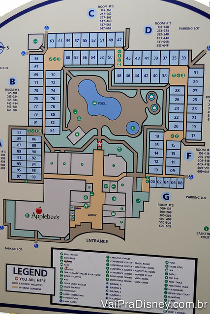 Mapa do Holiday Inn Lake Buena Vista