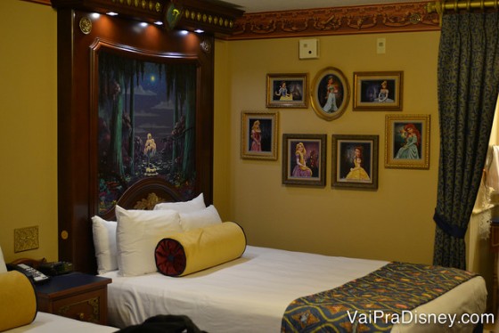 Um pedacinho do quarto das princesas no Port Orleans Riverside.