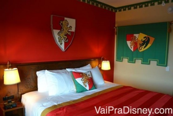 Decoração mais simples de um quarto que não era premium. Esse da ala Kingdom.