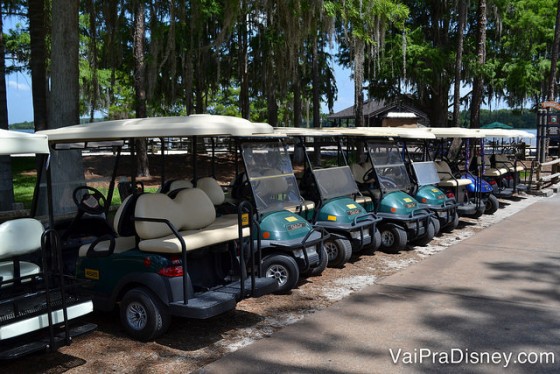 Foto dos carrinhos de golf para alugar no Fort Wilderness