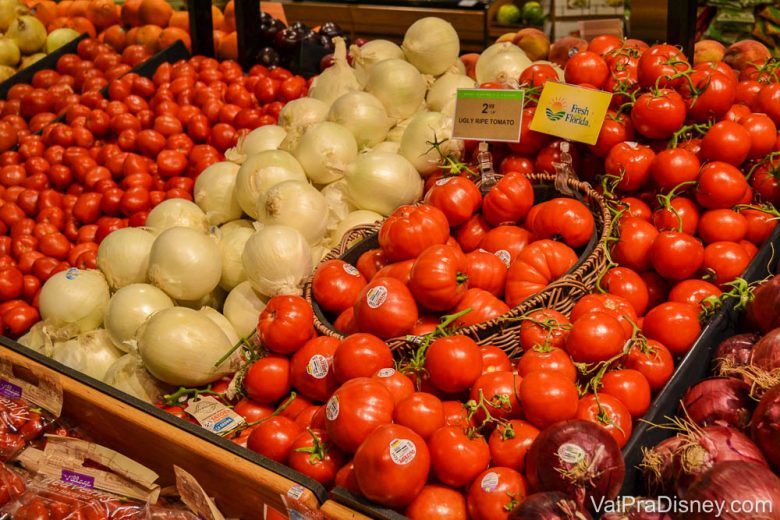 Foto dos ingredientes frescos à venda no Publix 