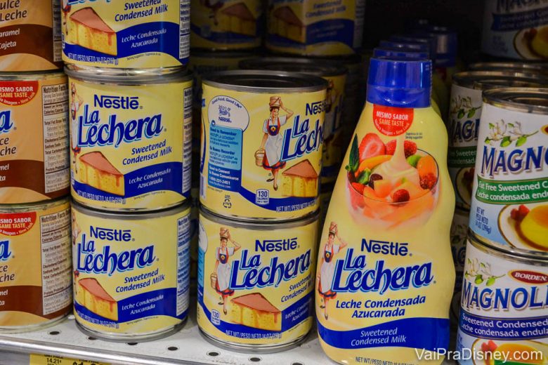 Foto do leite condensado à venda no Publix (chamado de La Lechera) 