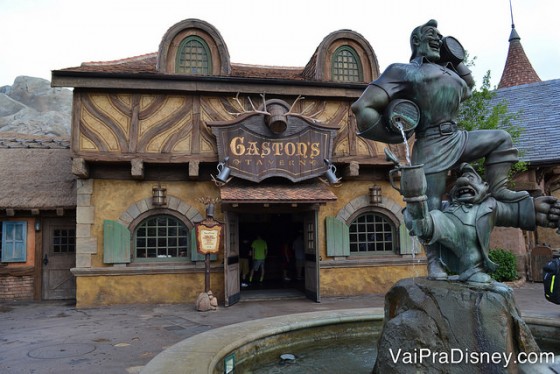 Gaston's Tavern, na nova Fantasyland do Magic Kingdom. 