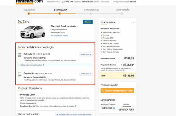 Na matéria da Alamo já ensimaos como trocar o local padrão de retirada e devulção do carro no site da Rent Cars. 