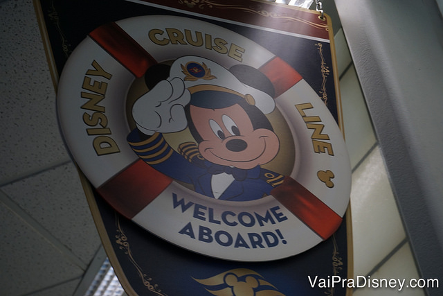 O cruzeiro já tem carinha de Disney desde o momento que você chega no porto!