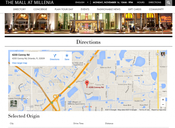 Site do Mall at Millenia