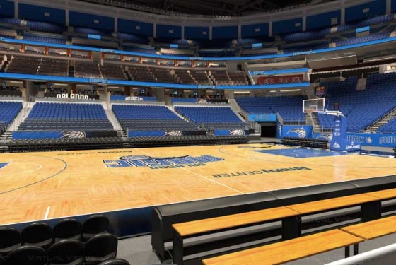 Visão do setor Ultimate do Amway Center - NBA Orlando Magic