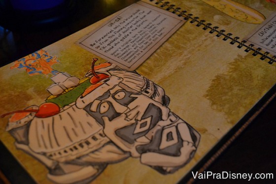 Foto do cardápio de drinques do Trader Sam's, enorme e excelente!