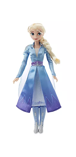 Foto de outra versão da boneca da Elsa de Frozen 2 que está à venda nas lojas da Disney 