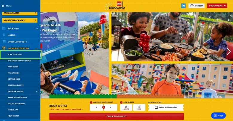 Como ver os horários dos shows. Foto do site da Legoland 