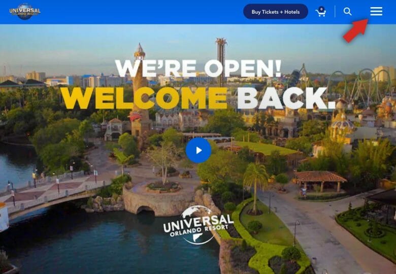 Como ver o horário de funcionamento da Universal. Foto do site da Universal Orlando 