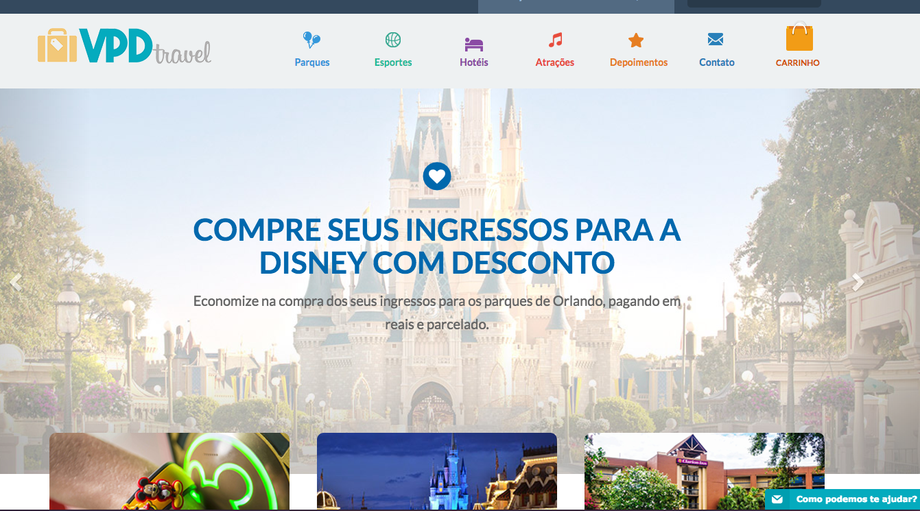 O VPD Travel, site de vendas de ingressos com desconto. Dá uma olhada e depois conte pra gente o que achou, tá? ;)