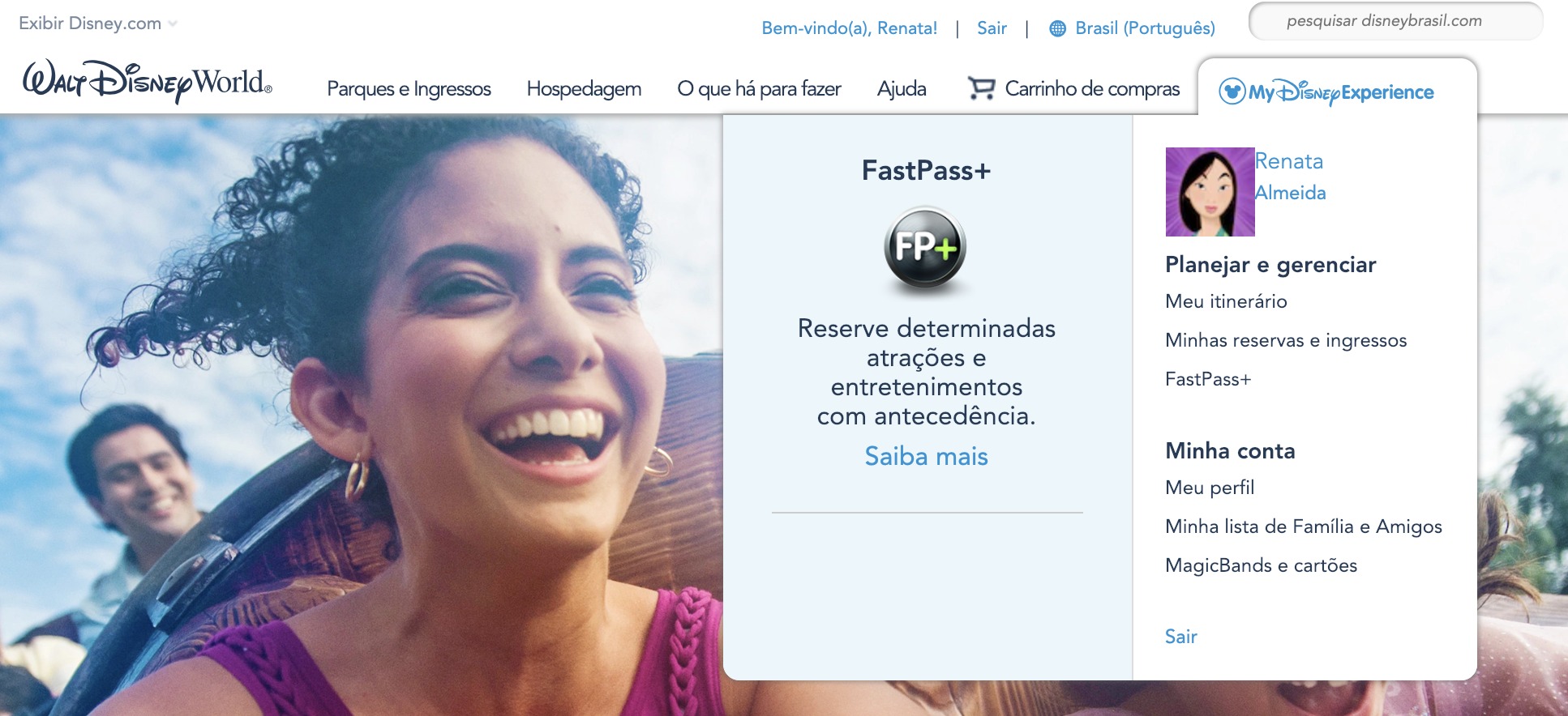 Passo a passo para marcar o Fastpass