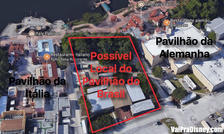 Local de onde seria o possível pavilhão do Brasil