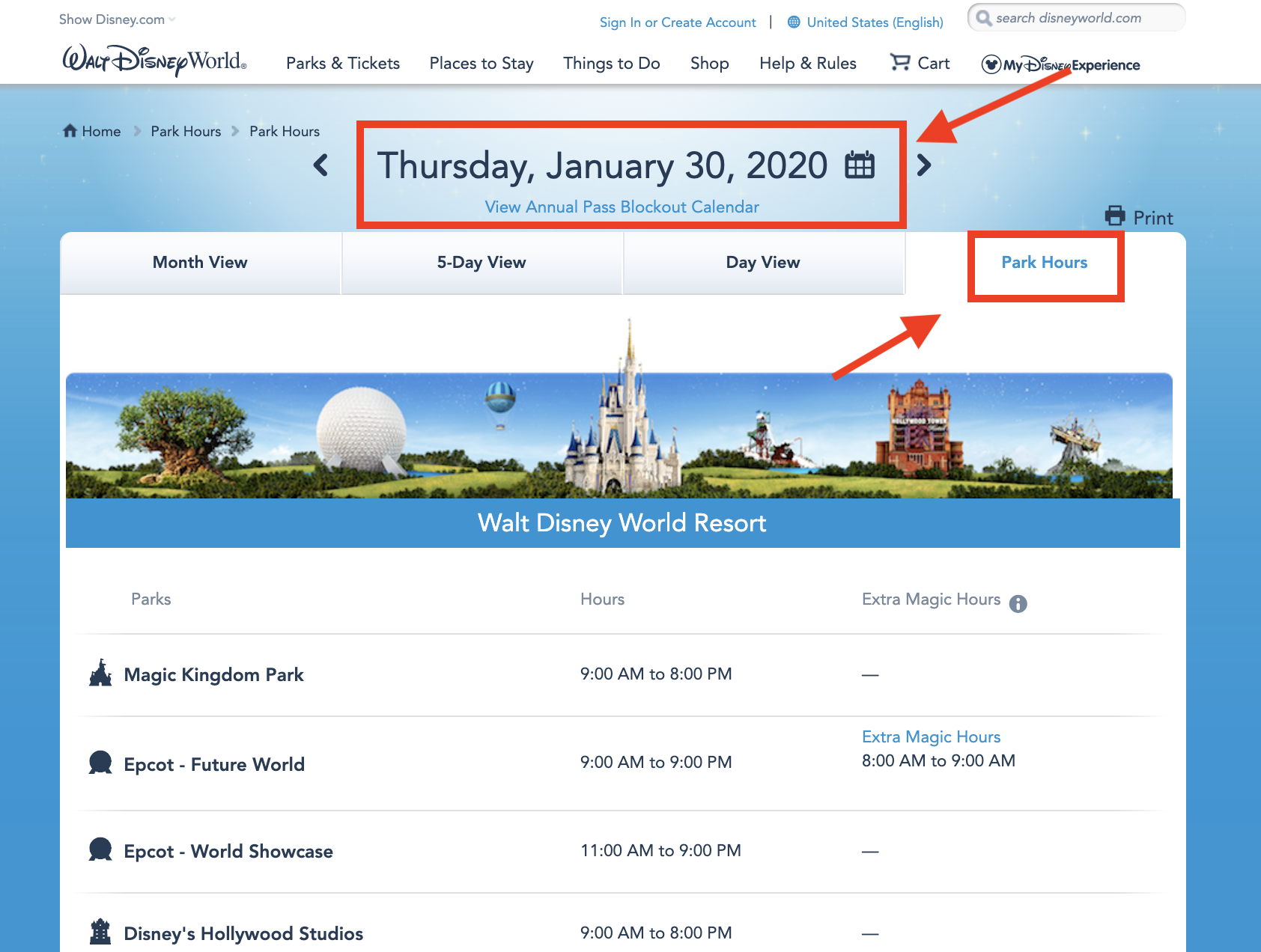 Horários de funcionamento dos parques da Disney Vai pra Disney?
