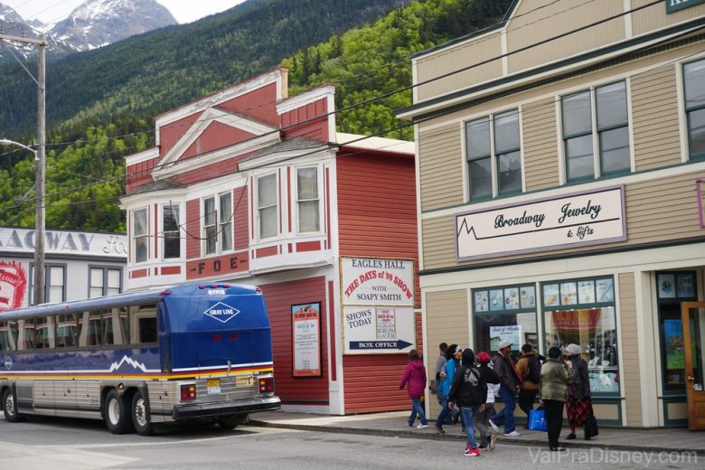 Foto da rua principal de Skagway