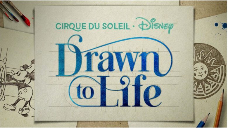 Imagem de divulgação do novo show do Cirque du Soleil em Disney Sprinsg, que se chama Drawn to Life. 