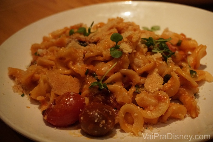 Campanelle com molho de tomate do Felipe 