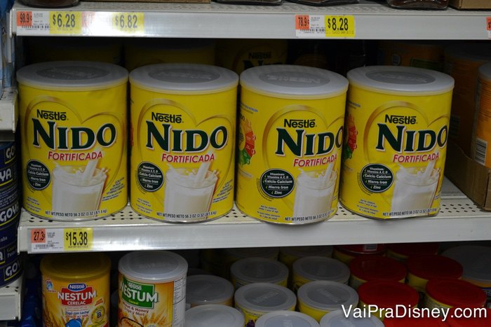 O leite Ninho nos EUA é Nido. 