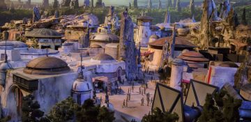 Foto divulgada pela Disney do conceito de como será a Star Wars Galaxy's Edge no Hollywood Studios, mais especificamente o planeta Batuu