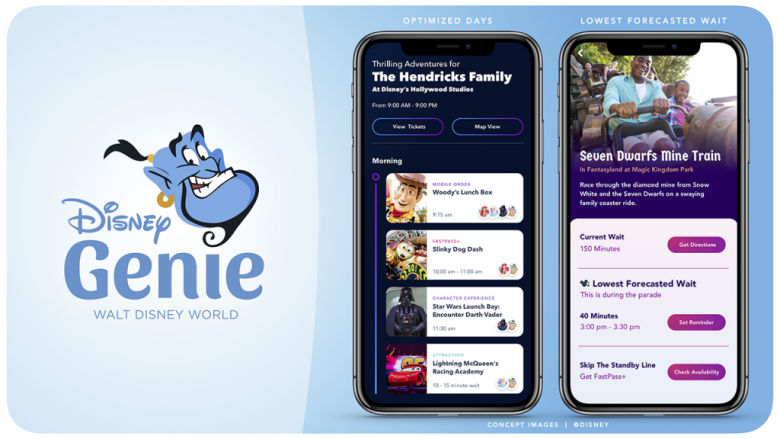 Imagem de divulgação do Disney Genie, a nova ferramenta digital de planejamento que a Disney vai lançar 