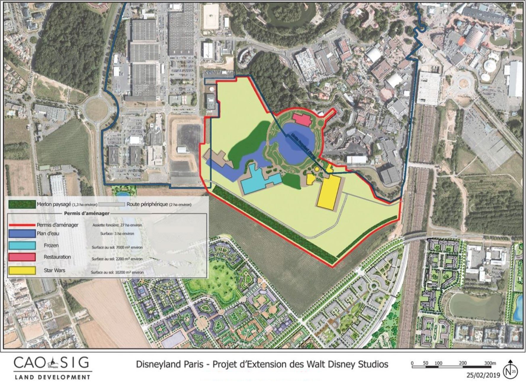 Mapa com o provável projeto do plano de expansão da Disneyland Paris. Imagem: RadioDisneyClub