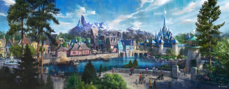 Novo conceito artístico da área de Frozen que será construída na Disneyland de Paris