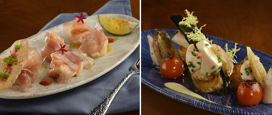 Comidas do Enchanted Rose Foto das comidas e bebidas oferecidas no novo lounge Enchanted Rose