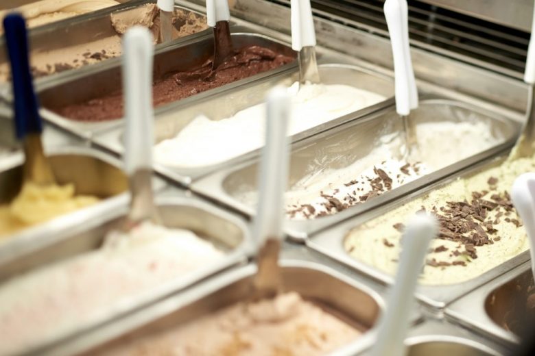 Foto das opções do novo quiosque de sorvete que vai chegar ao pavilhão da Itália