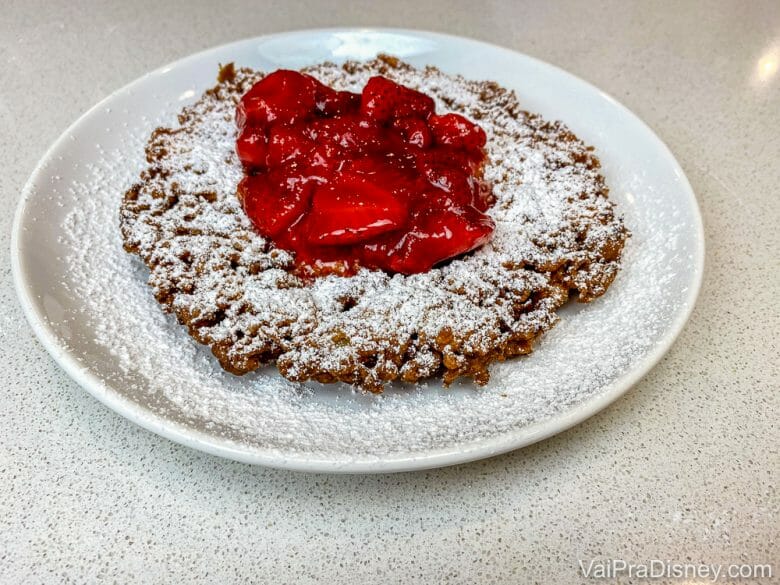 Receita do funnel cake da Disney