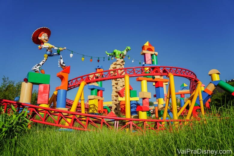 Imagem da Toy Story Land, No Disney's Hollywood Studios. 