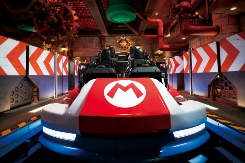 Como será o carrinho da atração de Mario Kart