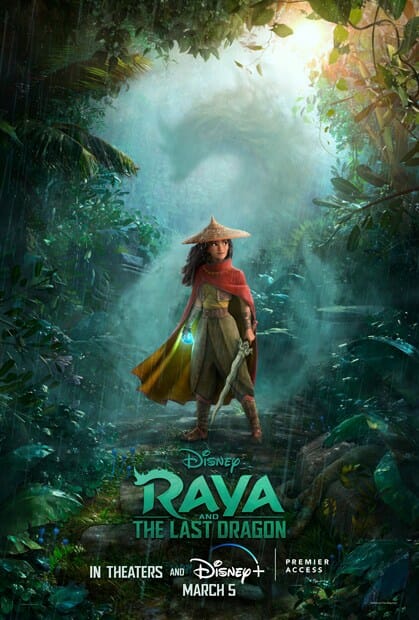 Poster da nova animação Raya and the Last Dragon, da Disney 