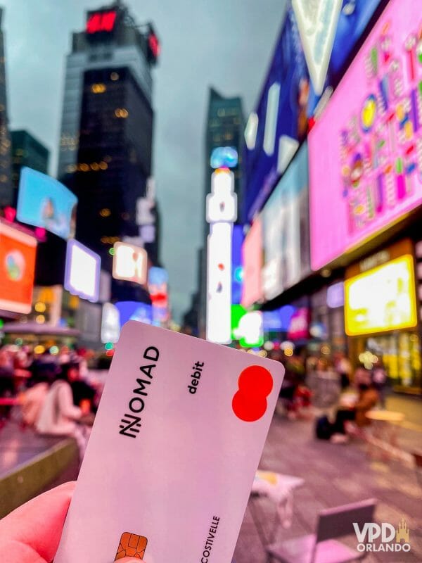 Foto do cartão da Nomad na Times Square