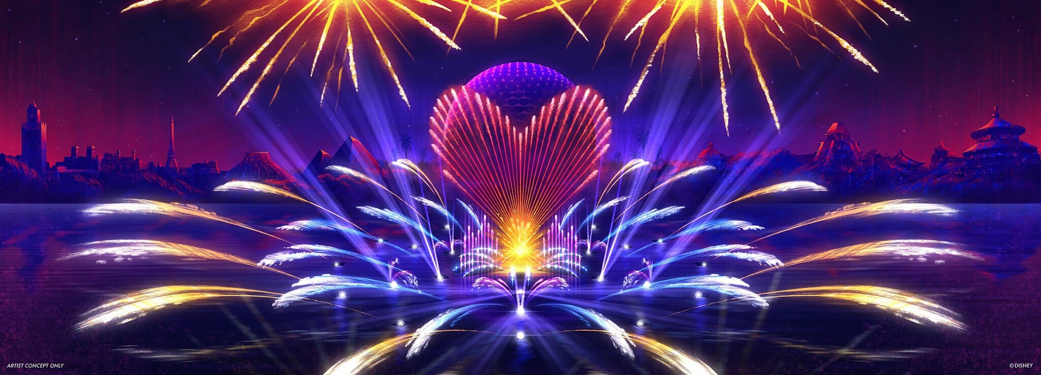Disney divulga imagem do novo show de fogos do Epcot