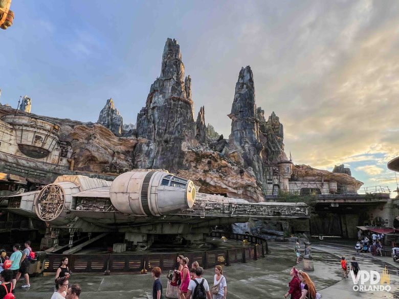 A área de Galaxy’s Edge no Hollywood Studios 