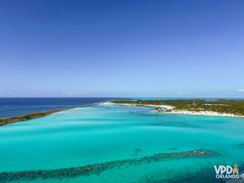 Vista aérea de Castaway Cay