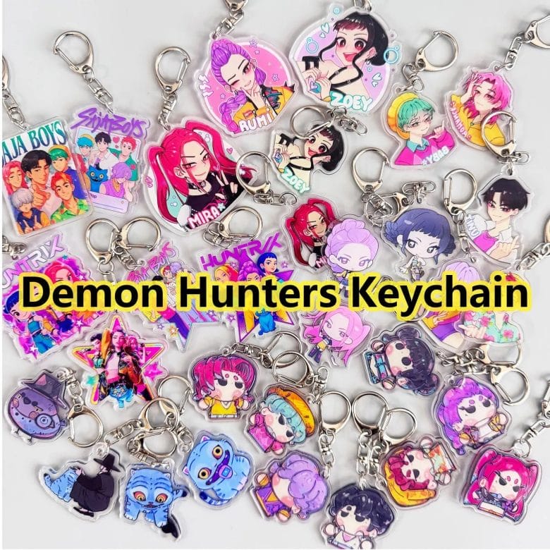 Chaveiros temáticos das Guerreiras do K-Pop