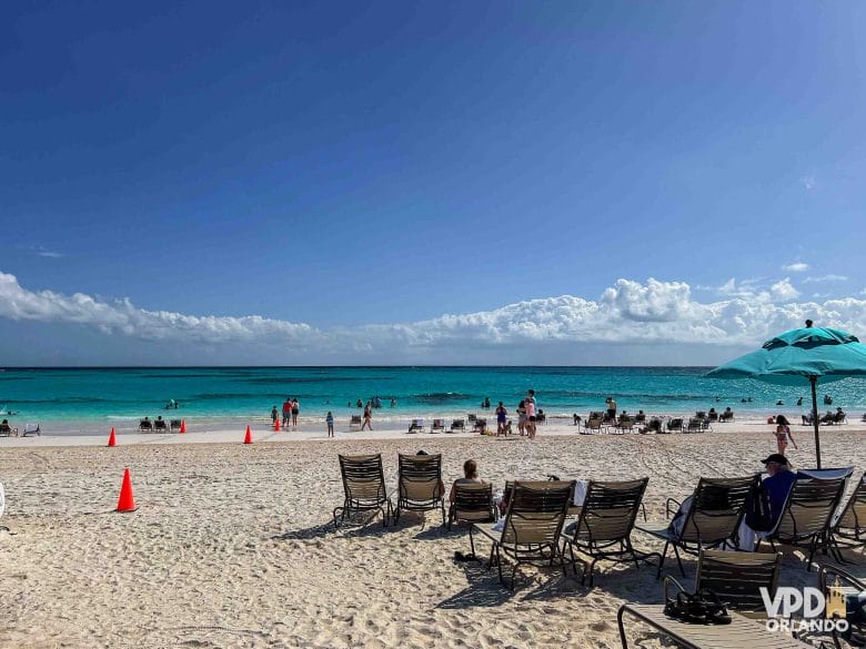 Faixa de areia em Lookout Cay